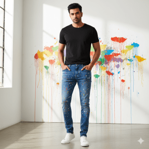 Men's Splatter Paint Jeans