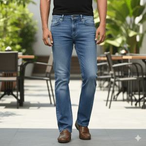 Men's Stone Wash Bootcut Jeans