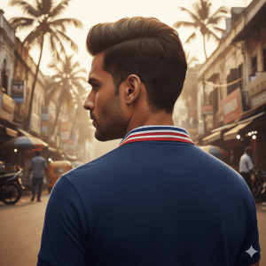 Men's Striped Collar T-Shirt