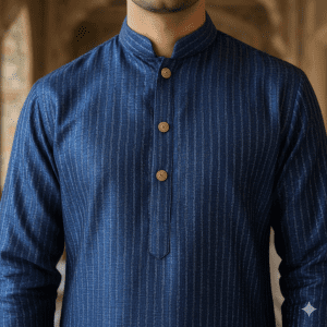 Men's Striped Silk Kurta