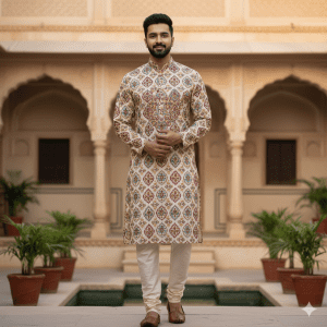 Men's Threadwork Embroidered Kurta
