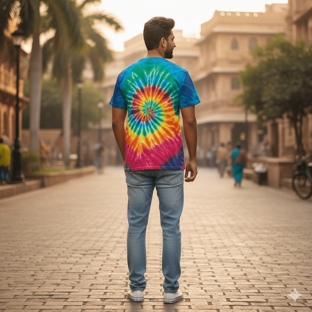 Men's Tie-Dye Spiral T-Shirt - Image 2