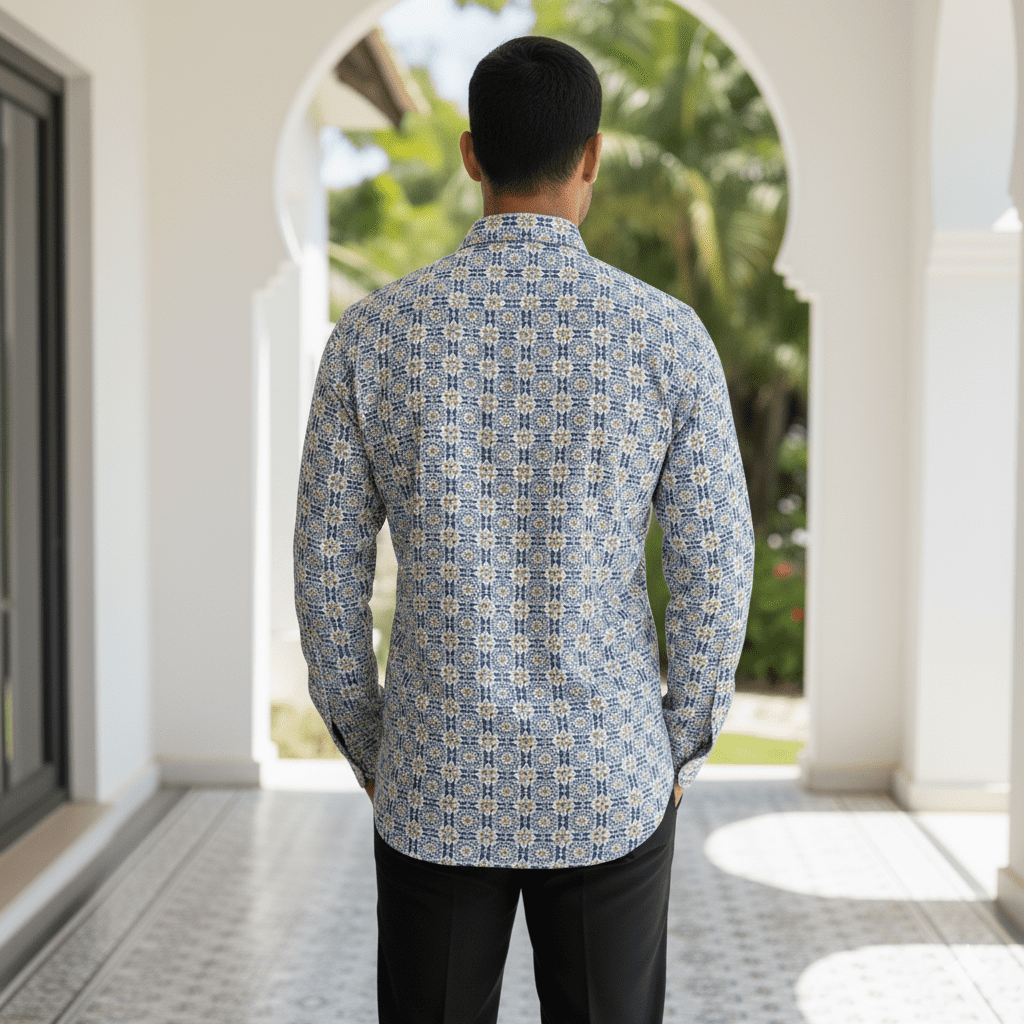 Men's Tile Print Shirt - Image 2