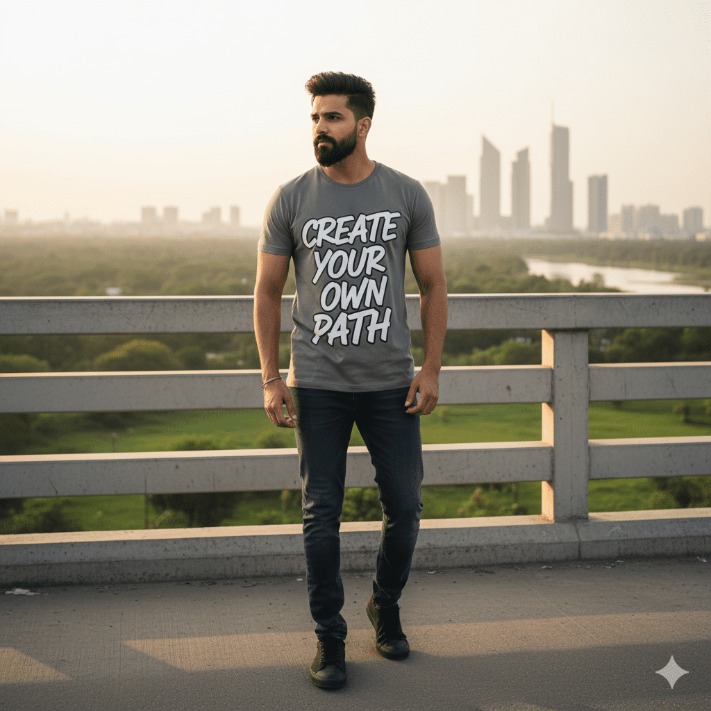 Men's Typography Slogan T-Shirt - Image 4