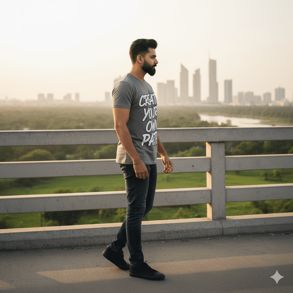 Men's Typography Slogan T-Shirt - Image 3