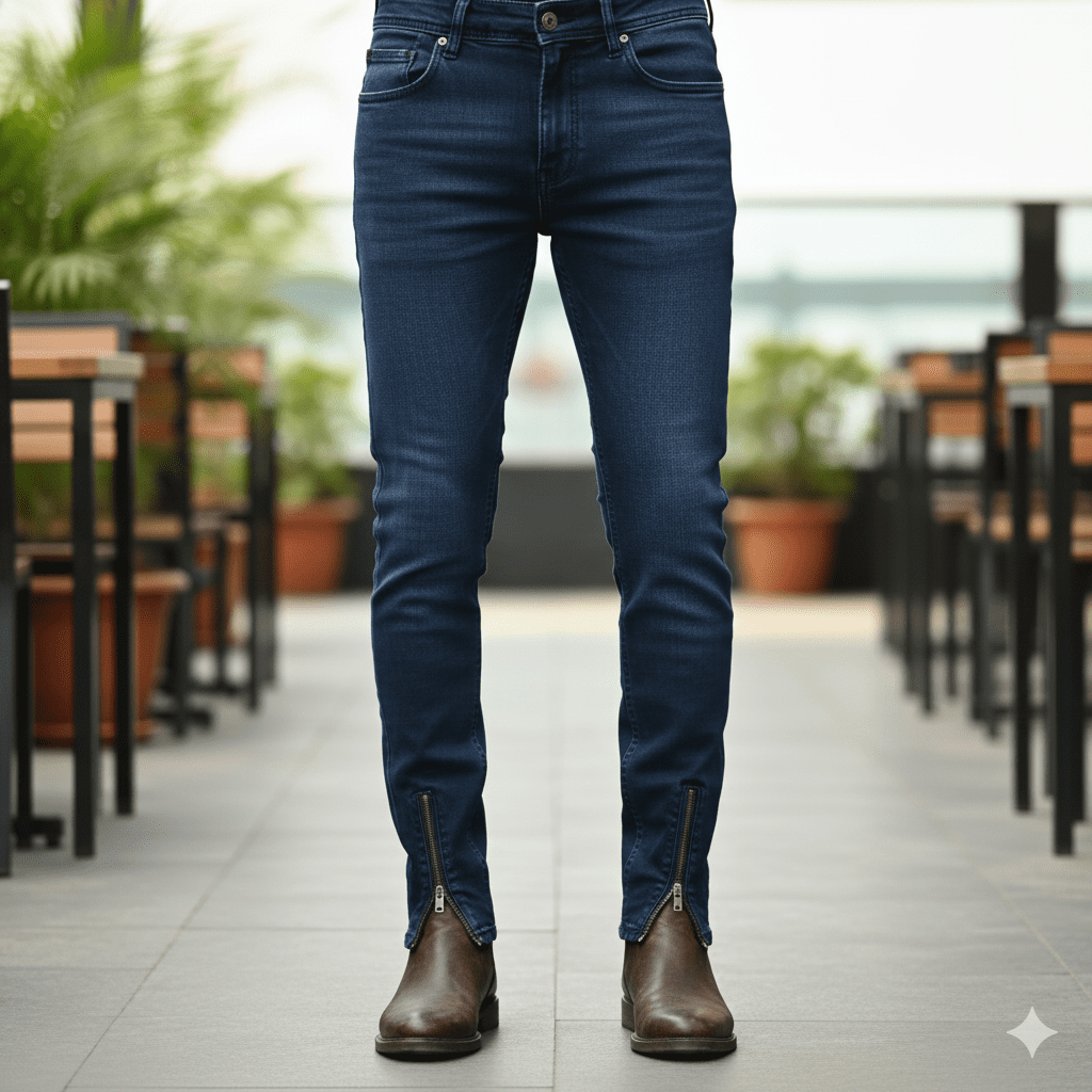 Men's Zip Detail Jeans