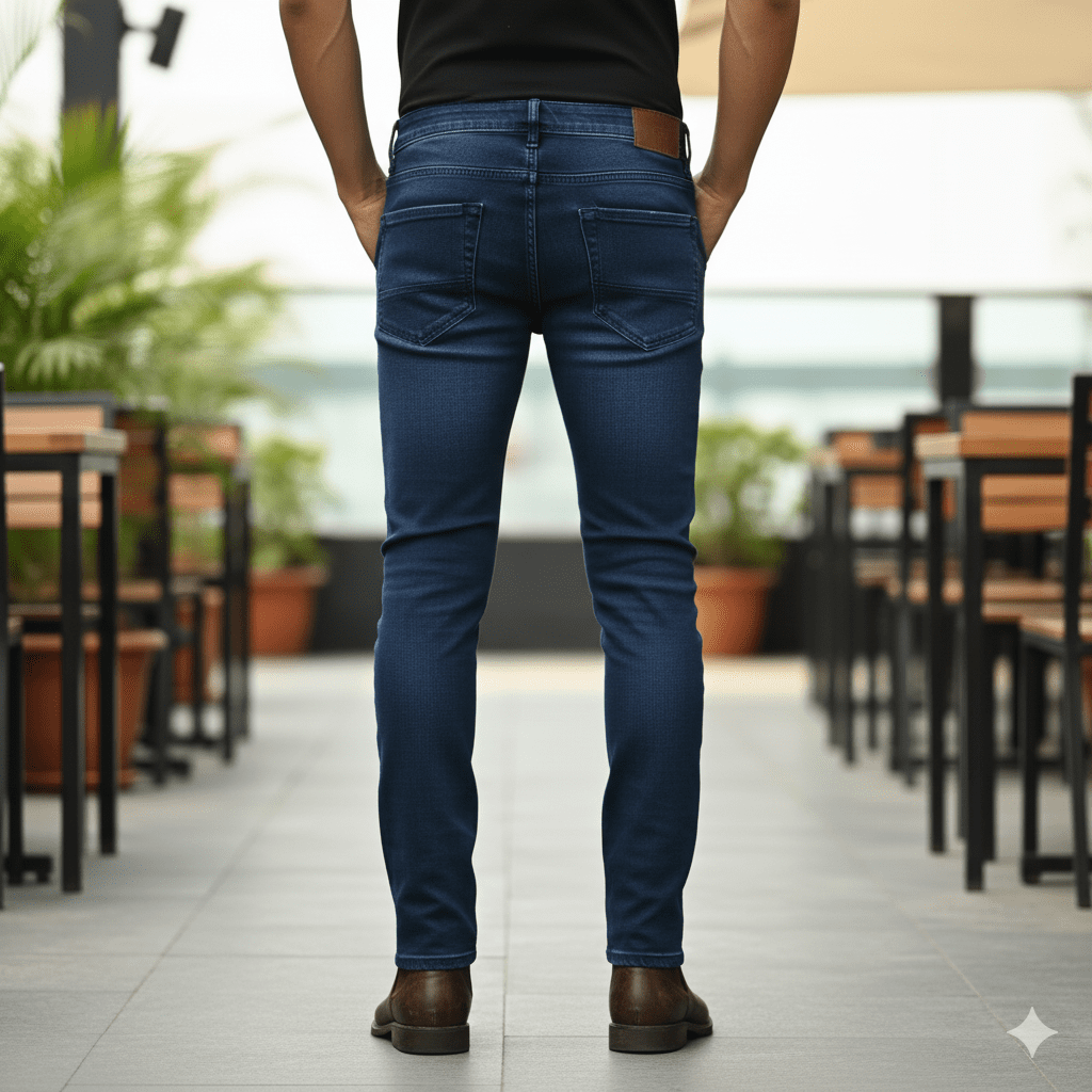 Men's Zip Detail Jeans - Image 2