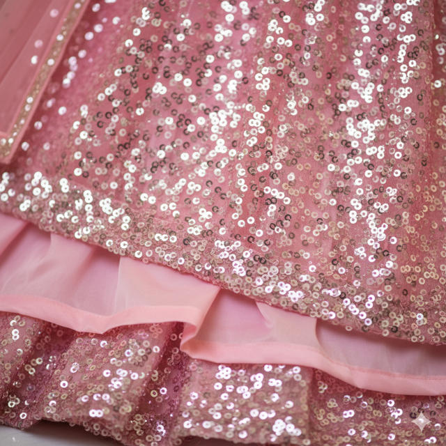 Sequin Net Lehenga Set - Image 3