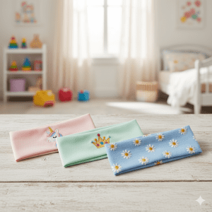 Girls' Embroidered Hairband Set of 3