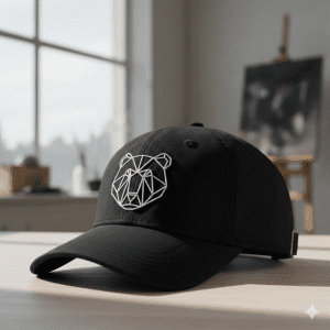 Unisex Embroidered Baseball Cap - Black