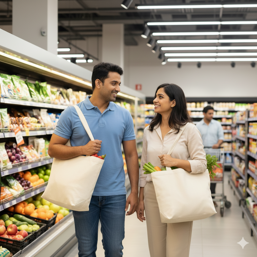 Unisex Organic Cotton Tote - Natural