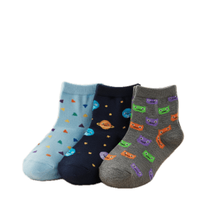 Unisex Patterned Ankle Socks Pack of 3