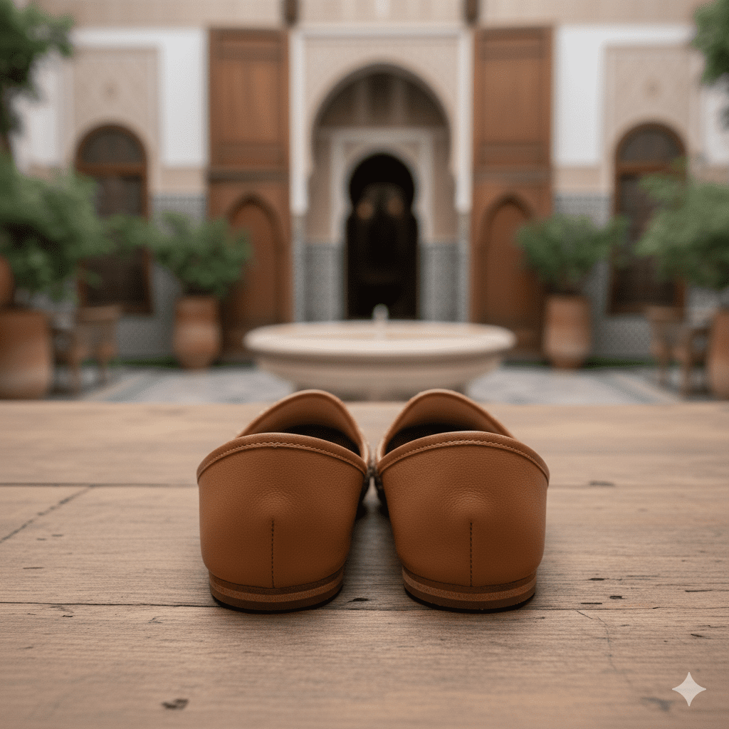 Woman's Metallic Flats with Embroidery - Image 3