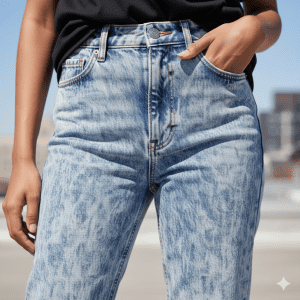 Women's Acid Wash Mom Jeans
