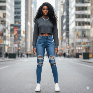 Women's High-Rise Ripped Skinny Jeans