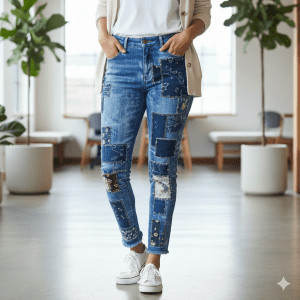 Women's Patch Detail Jeans