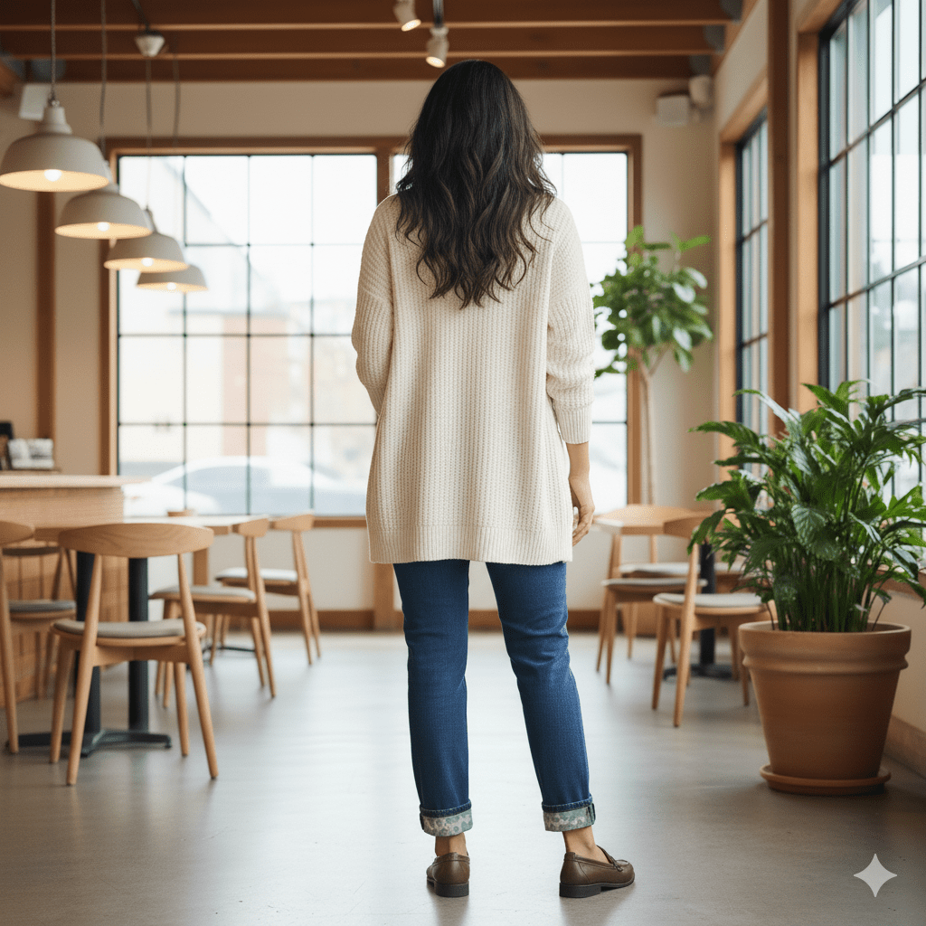 Women's Reversible Cuff Jeans - Image 5