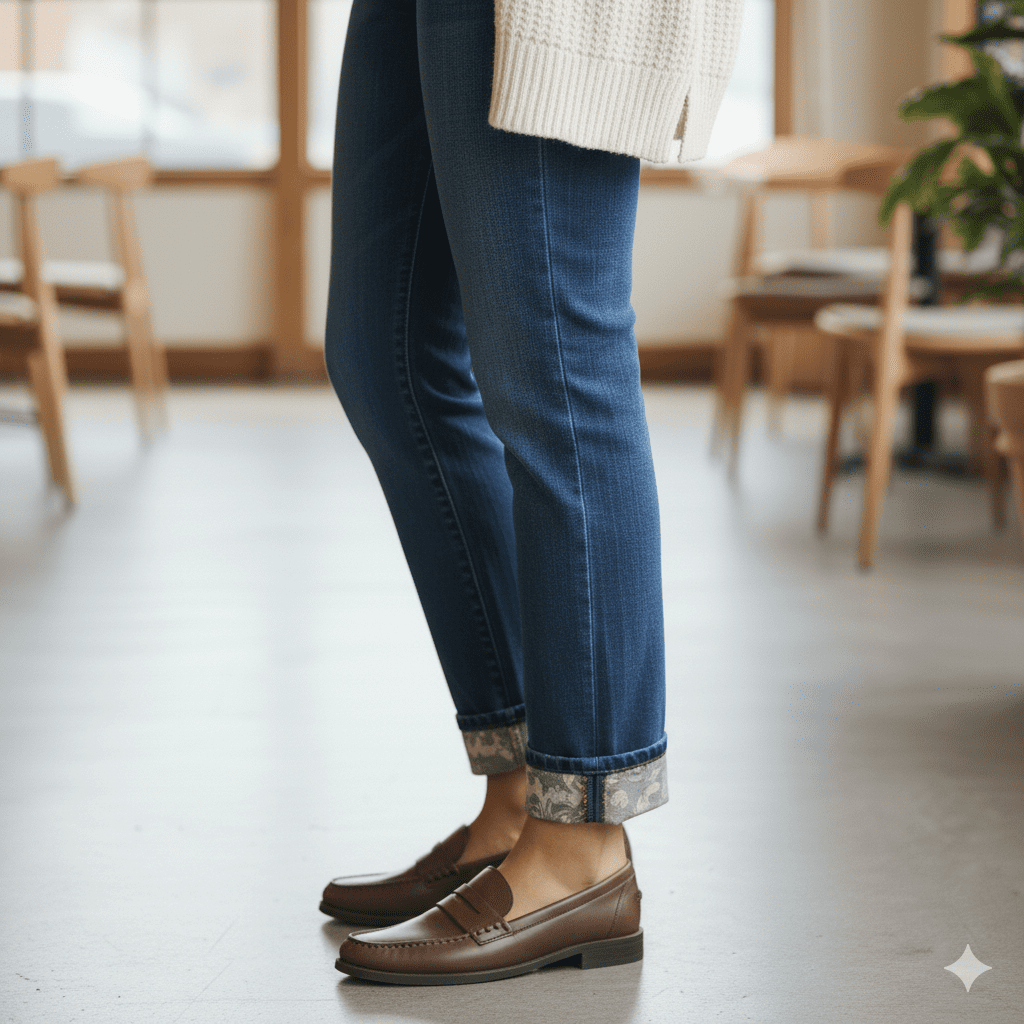 Women's Reversible Cuff Jeans - Image 2