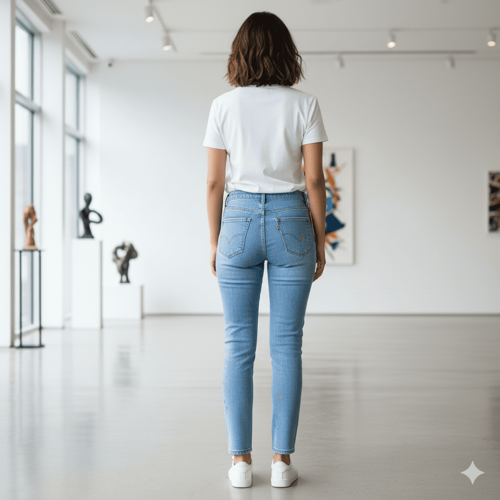 Women's Splatter Design Jeans - Image 2