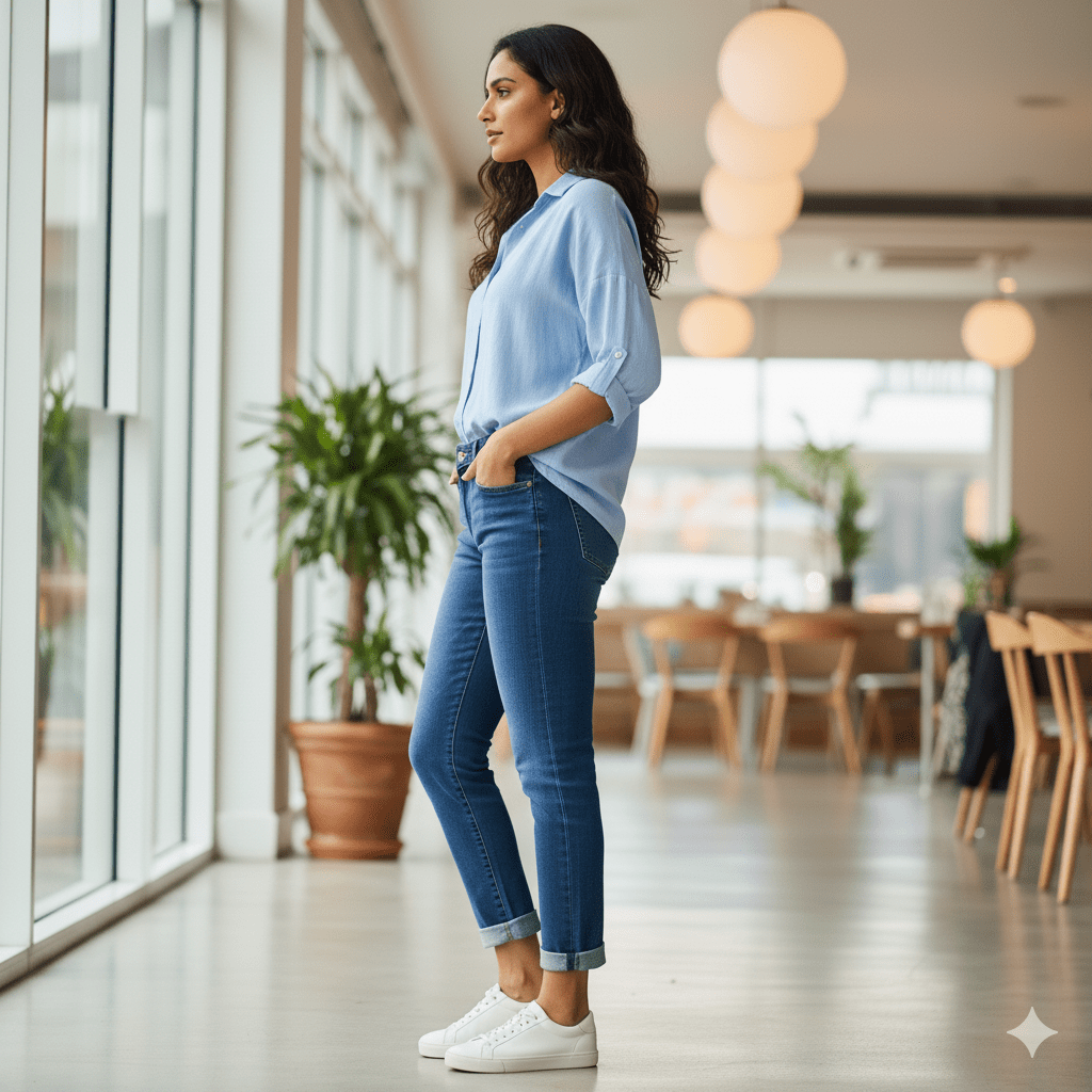 Women's Tapered Ankle Grazer Jeans - Image 4