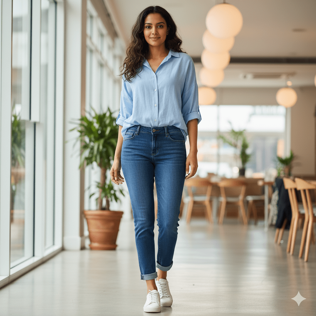 Women's Tapered Ankle Grazer Jeans - Image 5