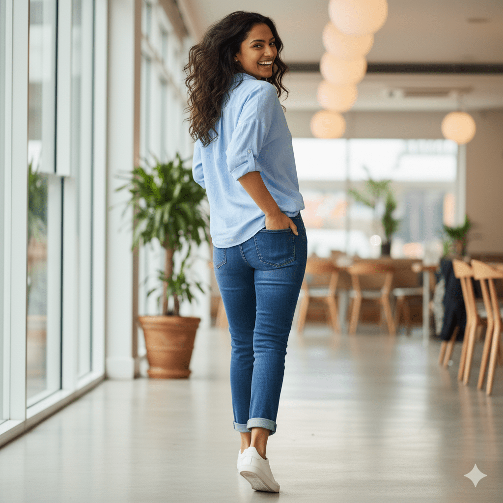 Women's Tapered Ankle Grazer Jeans - Image 2