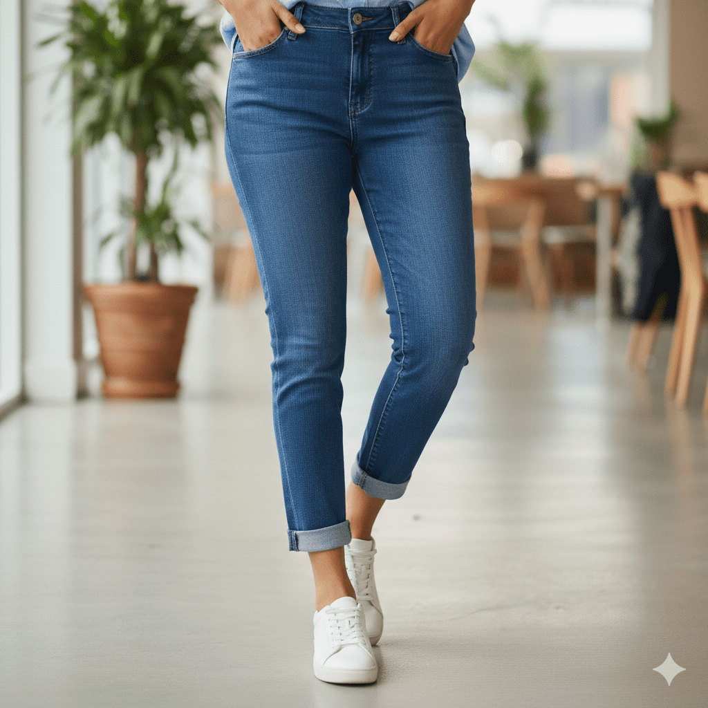 Women's Tapered Ankle Grazer Jeans - Image 6