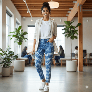 Women's Tie-Dye Ankle Jeans