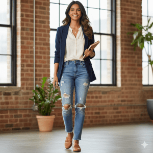 Women's Vintage Destructed Jeans