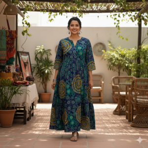 Women's Bandhani Print Dress