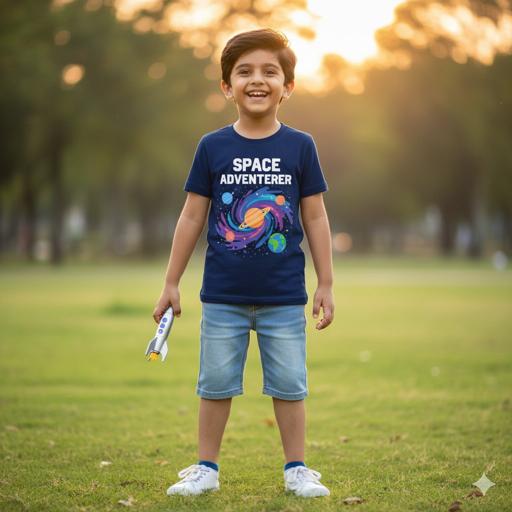 Boys' Space Galaxy T-Shirt (5-6 Years) - Image 4