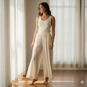 Cream Palazzo Pants