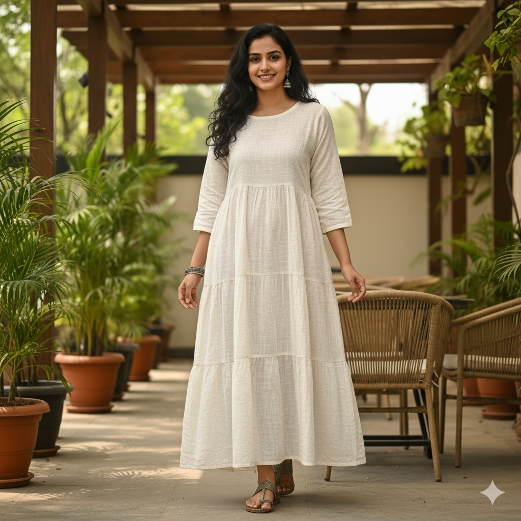 Women's Handloom Texture Dress