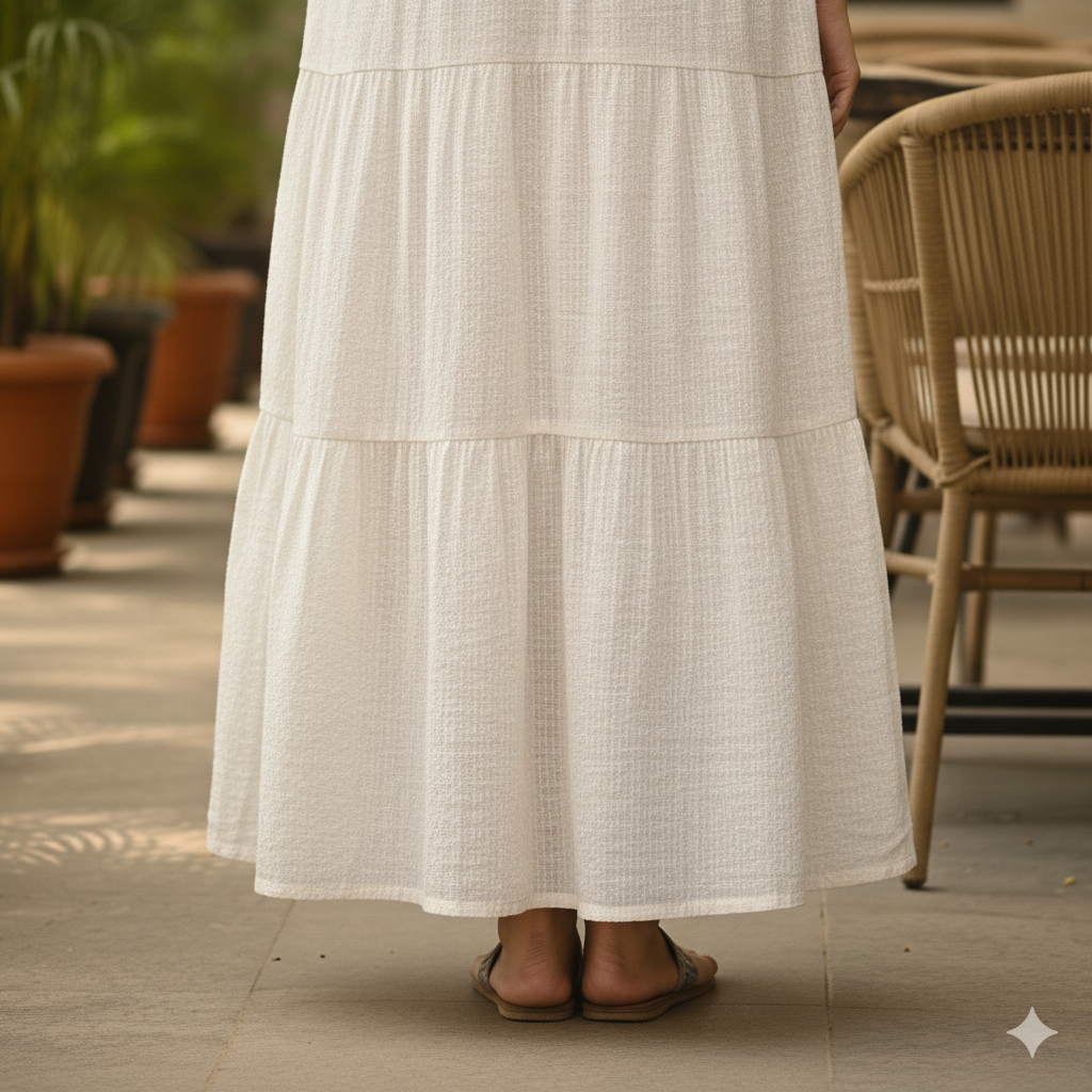 Women's Handloom Texture Dress - Image 5