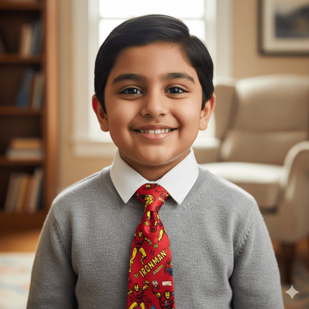 Boys' Printed Tie Ironman - Image 2