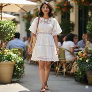 Women's Lace Insert Dress