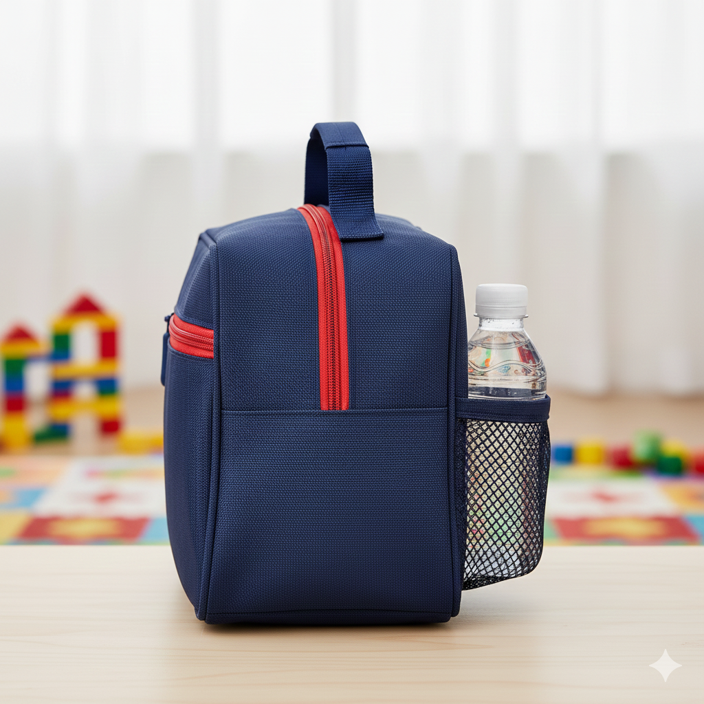 Kids' Insulated Lunch Bag - Navy - Image 2