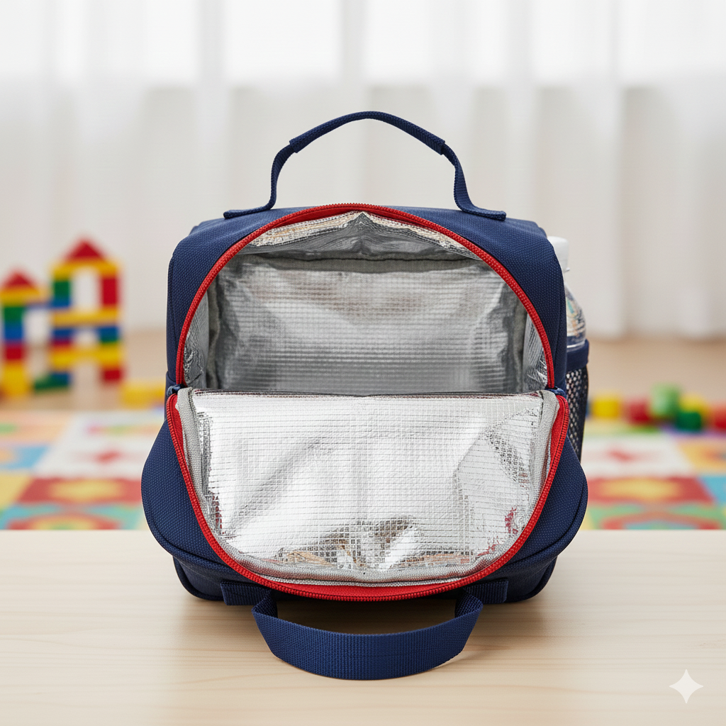 Kids' Insulated Lunch Bag - Navy - Image 3