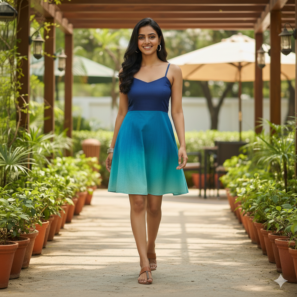 Women's Ombre Gradient Dress