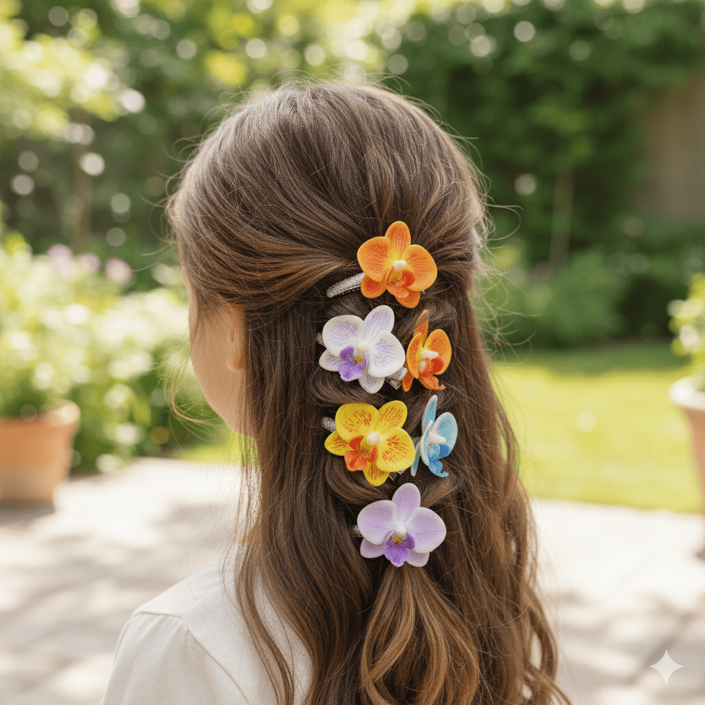 Girls' Hair Clips - Orchid - Image 3