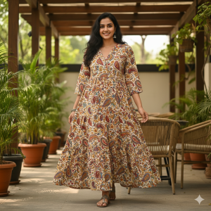 Women's Paisley Print Maxi Dress