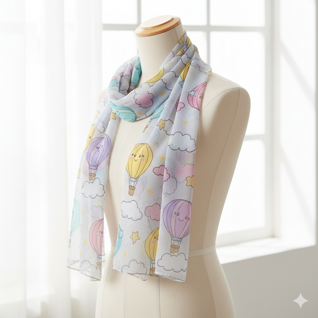 Woman's Printed Scarf - Multi - Image 2
