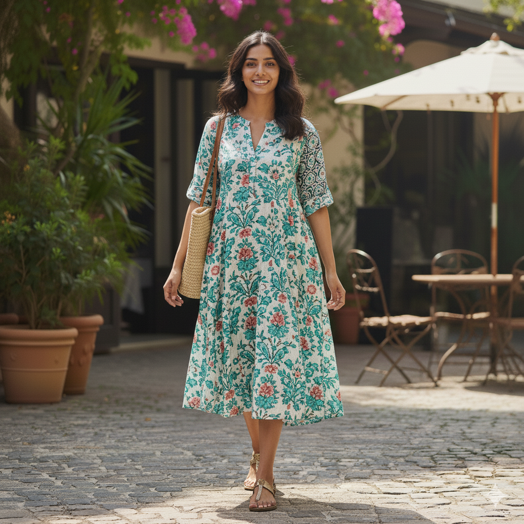 Women's Reversible Print Dress