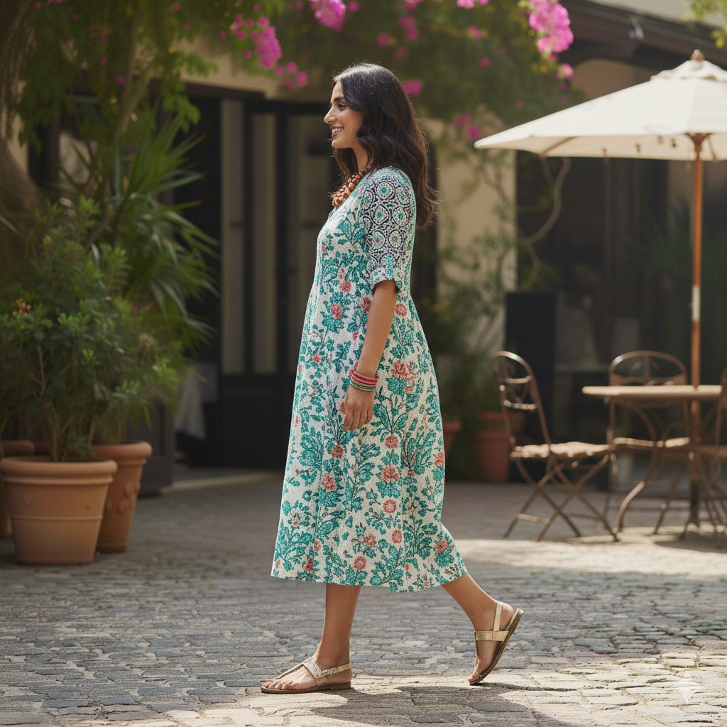 Women's Reversible Print Dress - Image 2