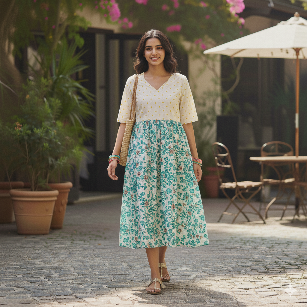 Women's Reversible Print Dress - Image 4