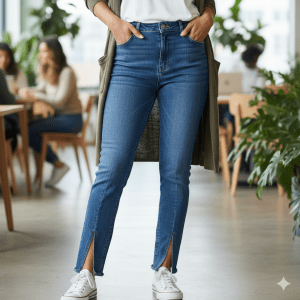 Women's Slit Hem Jeans