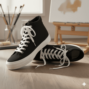 Woman's Canvas Sneakers - Black