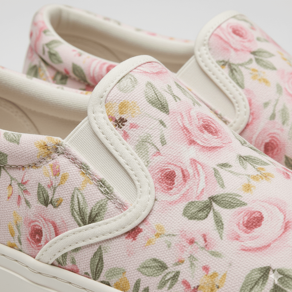 Woman's Printed Canvas Sneakers - Image 2