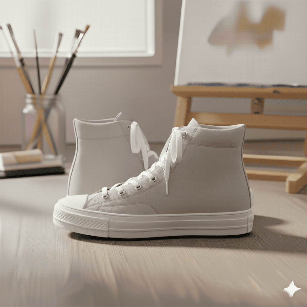 Woman's Canvas Sneakers - Grey - Image 3