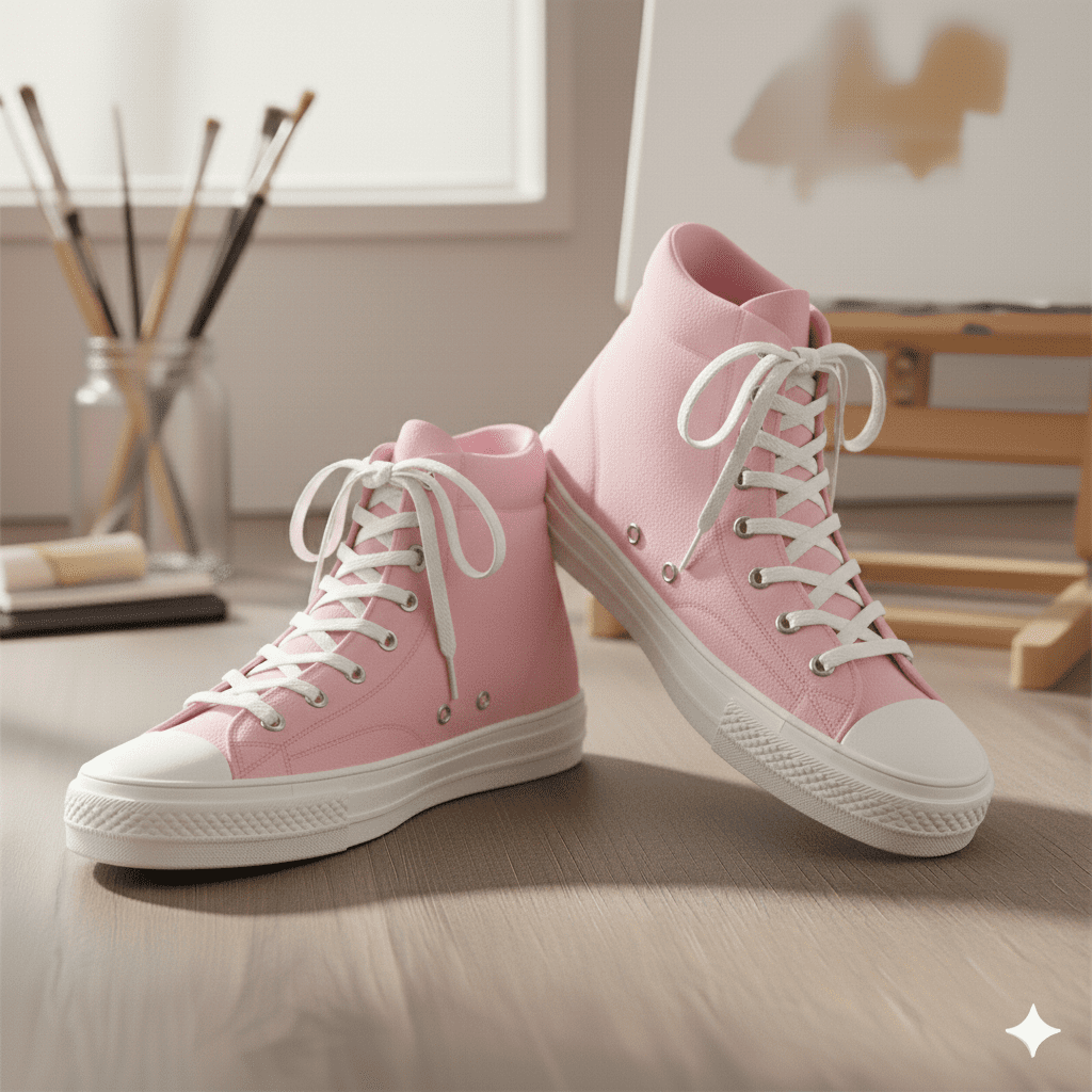 Woman's Canvas Sneakers - Pink